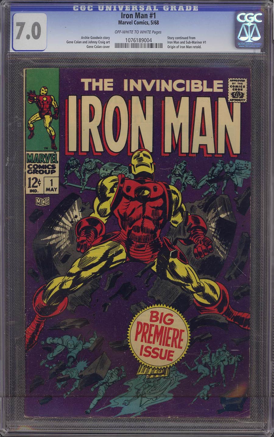 Iron Man #1 Cover B CGC 7.0