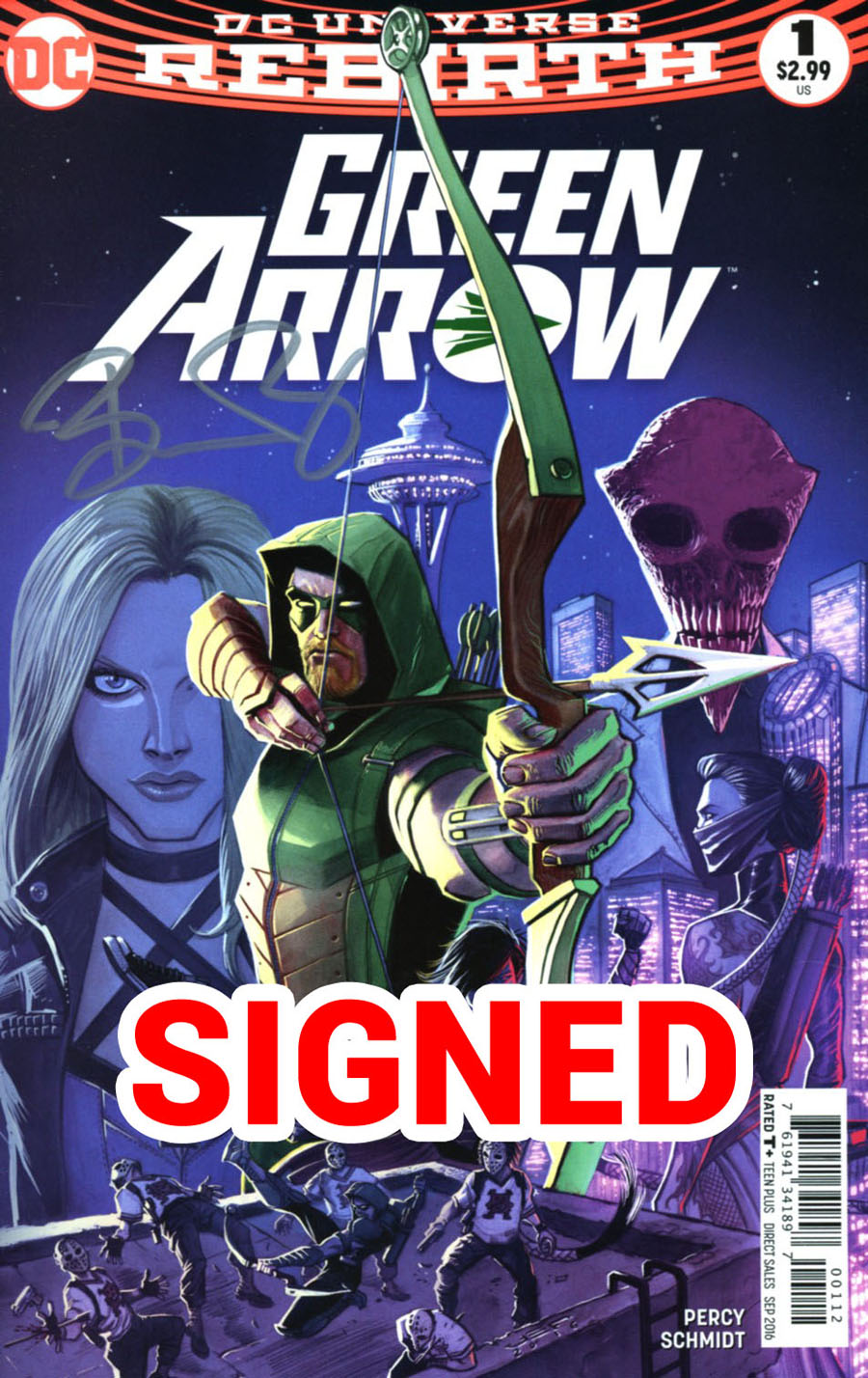 Green Arrow Vol 7 #1 Cover D 2nd Ptg Variant Juan Ferreyra Cover Signed By Benjamin Percy