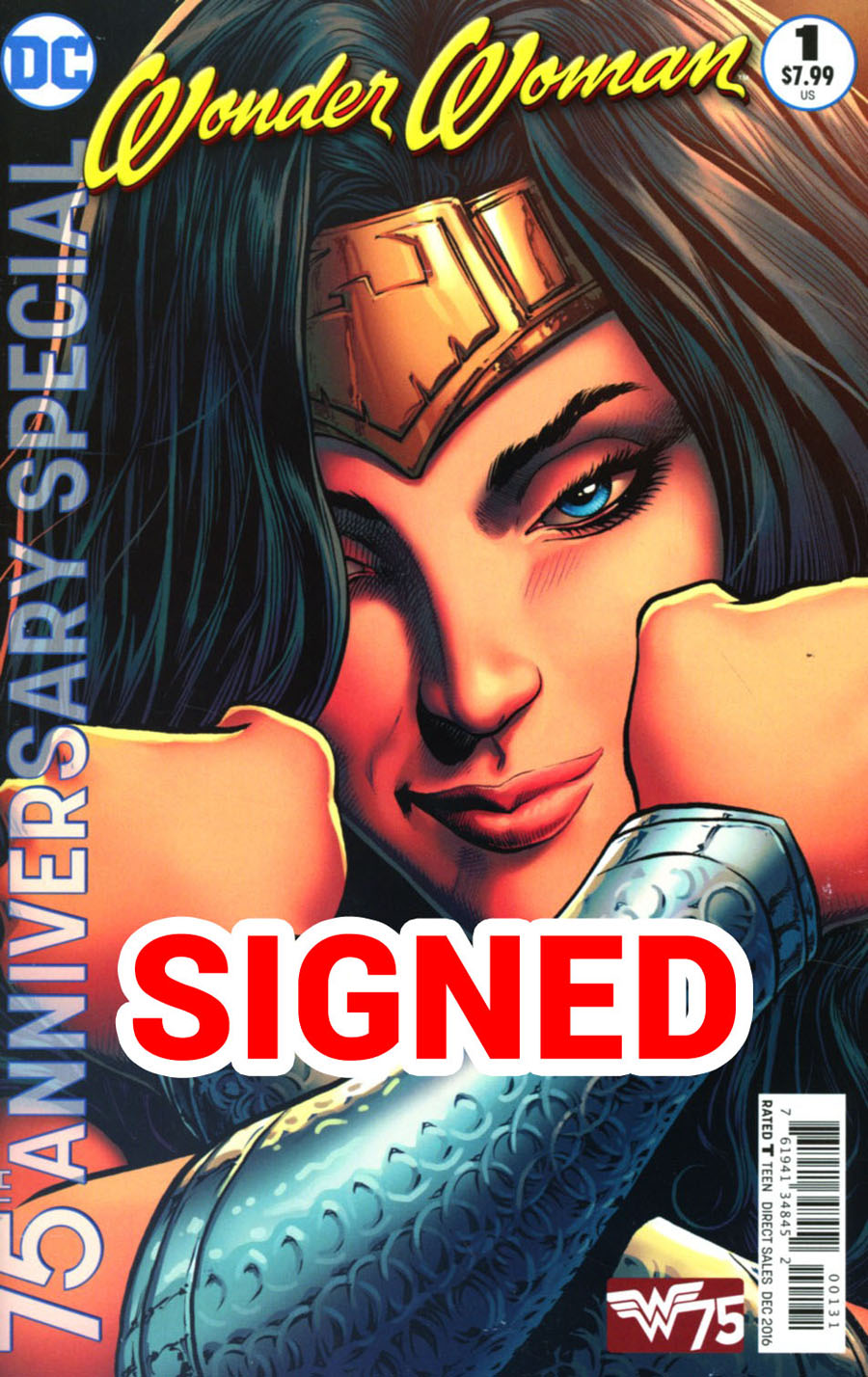 Wonder Woman 75th Anniversary Special #1 Cover F Variant Liam Sharp Cover Signed By Gail Simone (Limit 1 Per Customer)