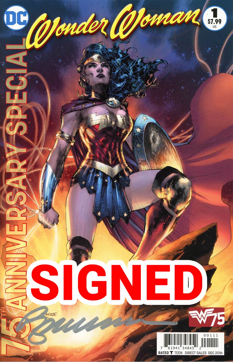 Wonder Woman 75th Anniversary Special #1 Cover G Signed By Phil Jimenez (Cover Filled Randomly)