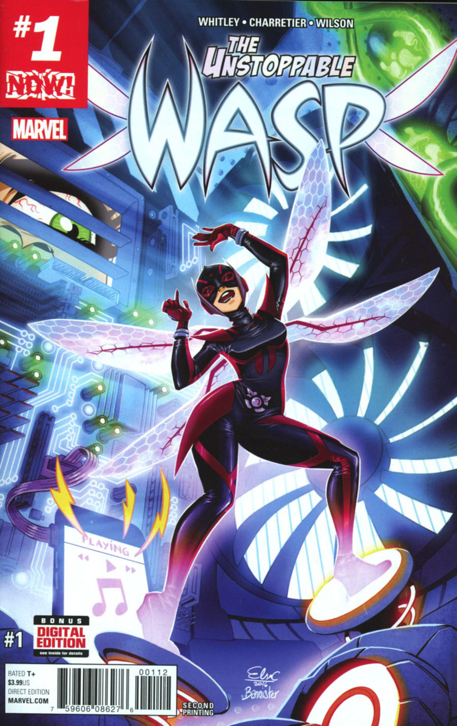 Unstoppable Wasp #1 Cover H 2nd Ptg Elsa Charretier Variant Cover (Marvel Now Tie-In)