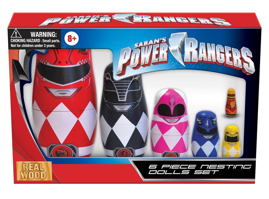 Power Rangers Wood Nesting Doll Set