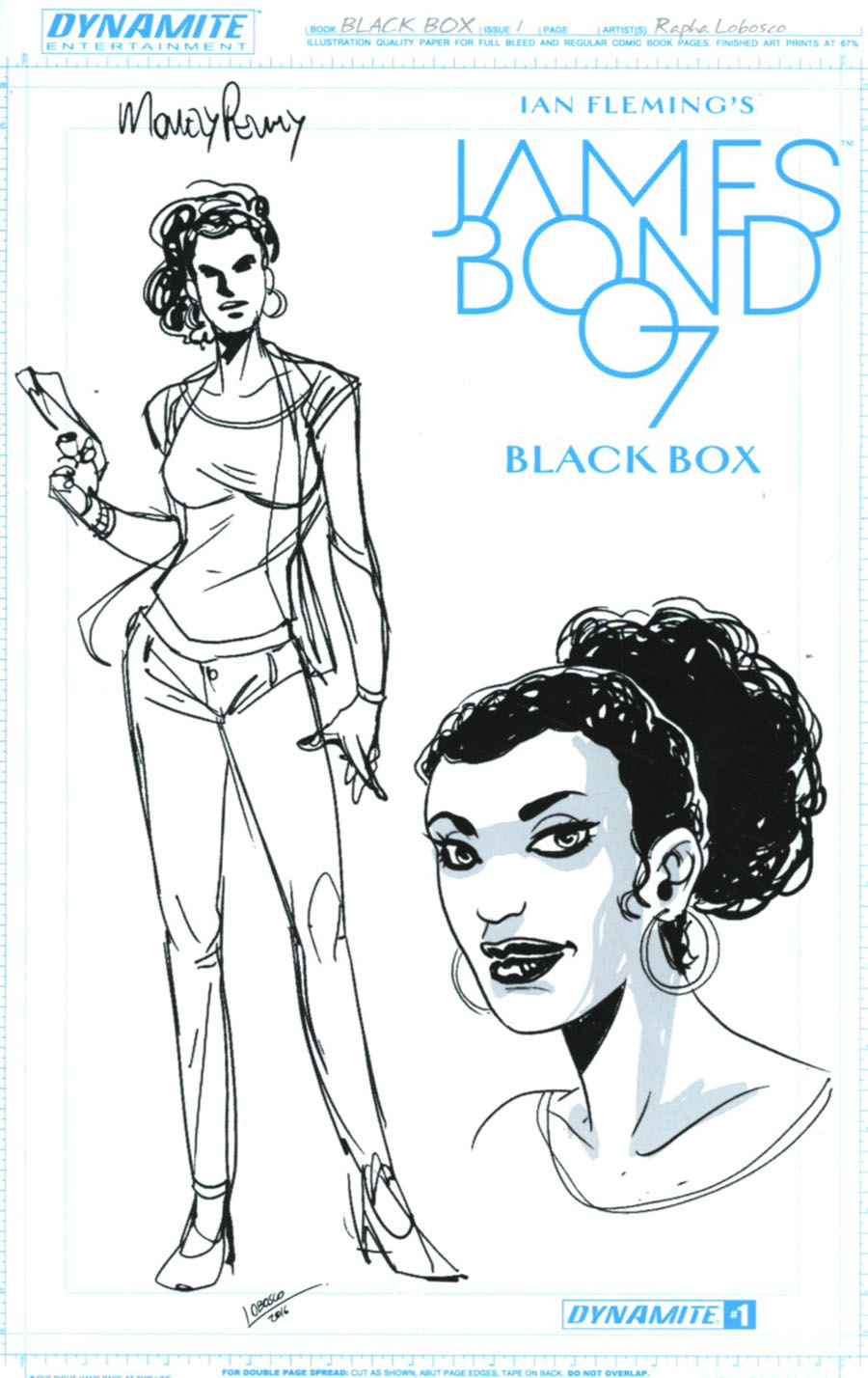 James Bond Vol 2 #1 Cover L Variant Moneypenny Artboard Variant Cover