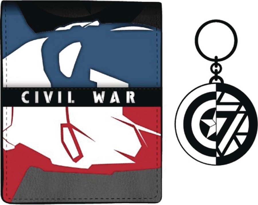 Marvel Captain America Civil War Captain America Wallet & Keychain