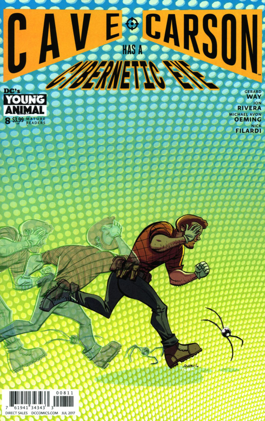 Cave Carson Has A Cybernetic Eye #8 Cover A Regular Michael Avon Oeming Cover