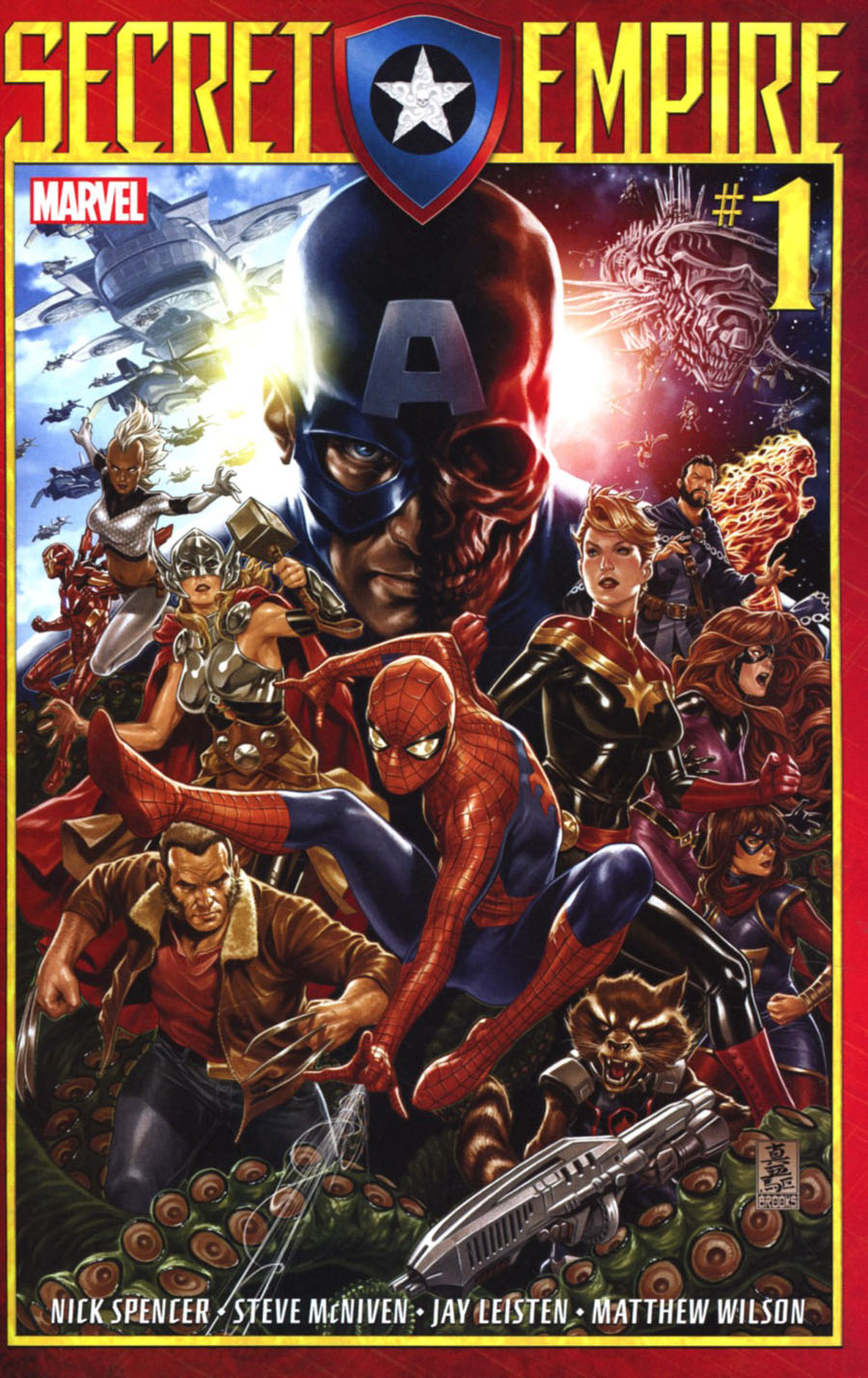 Secret Empire #1 Cover A Regular Mark Brooks Cover