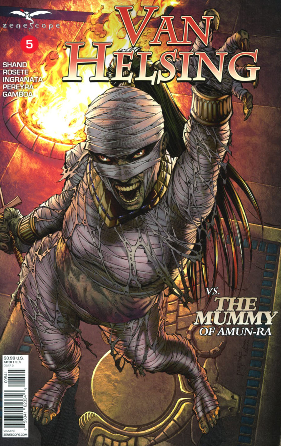 Grimm Fairy Tales Presents Van Helsing vs The Mummy Of Amun-Ra #5 Cover D Jason Metcalf