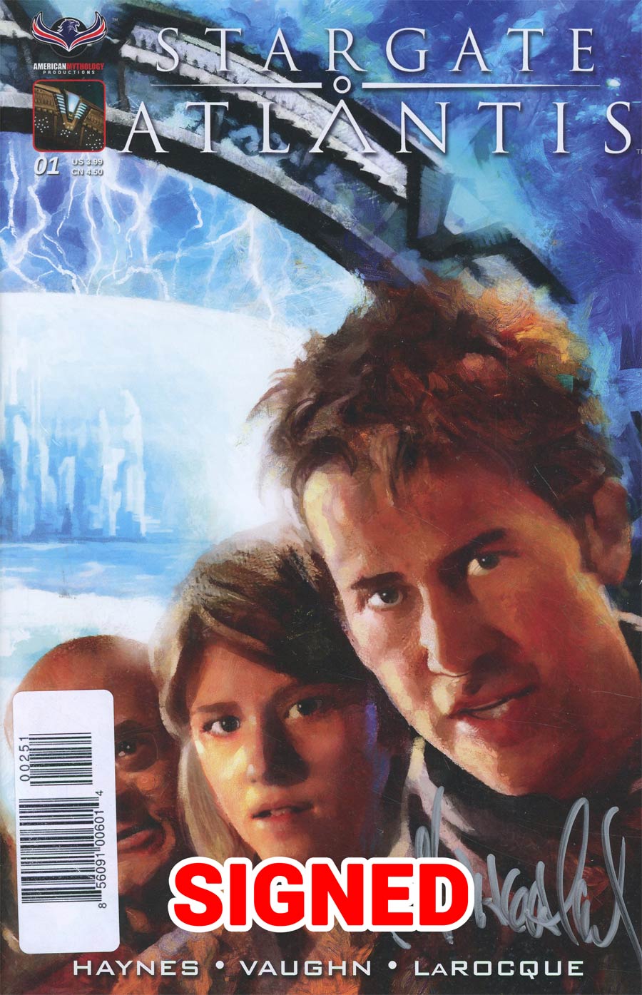 Stargate Atlantis Back To Pegasus #1-3 Mark Wheatley Cover Signed Pack