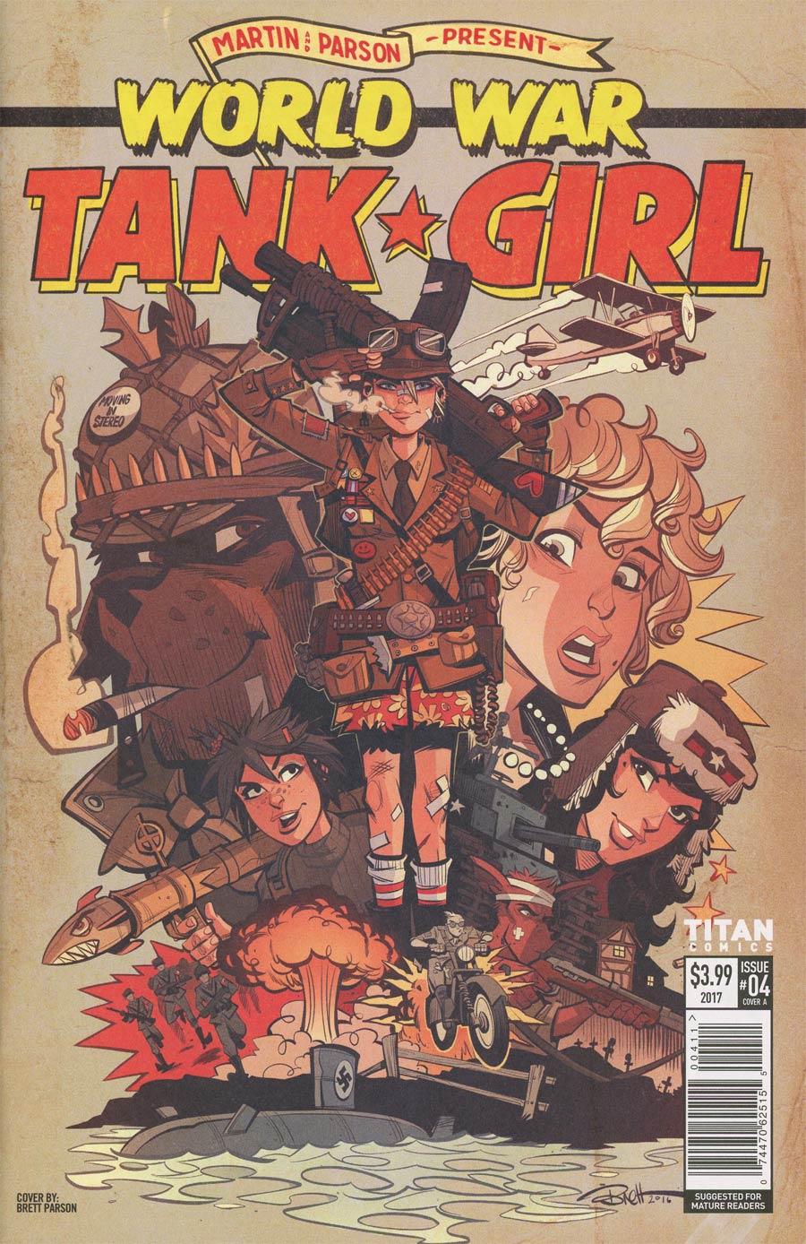Tank Girl World War Tank Girl #4 Cover A Regular Brett Parson Cover