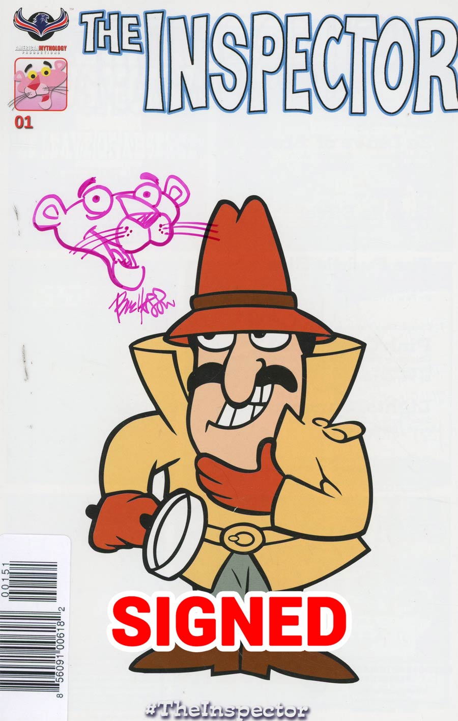 Inspector Pink Files #1 Cover E Incentive Inspector Clouseau Animation Variant Cover Remarked By Buz Hasson