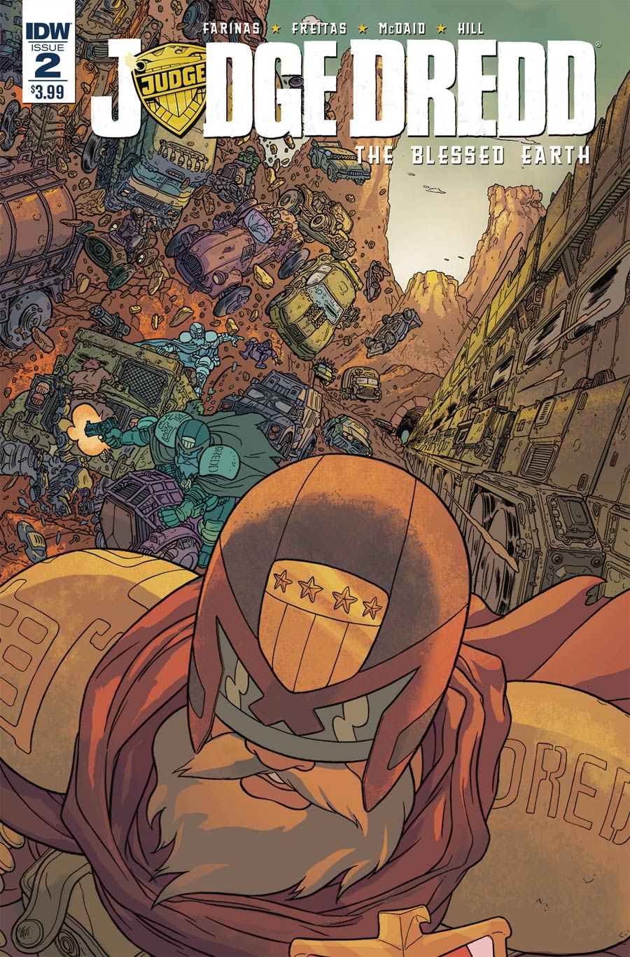 Judge Dredd Blessed Earth #2 Cover A Regular Ulises Farinas Cover