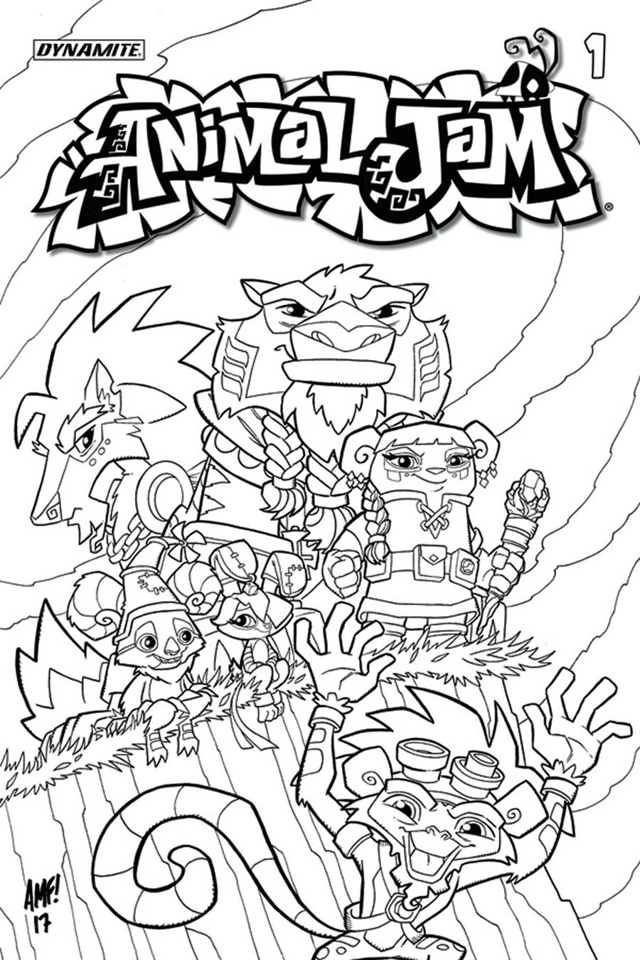 Animal Jam #1 Cover D Variant Coloring Book Cover
