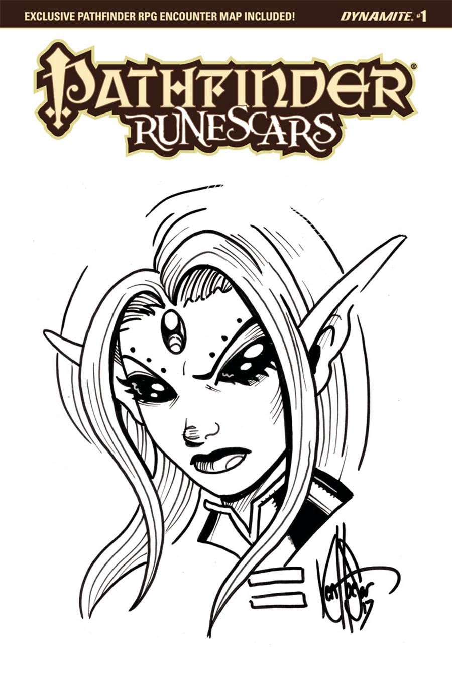 Pathfinder Runescars #1 Cover I Variant Ken Haeser Hand-Drawn Sketch Cover (Filled Randomly)