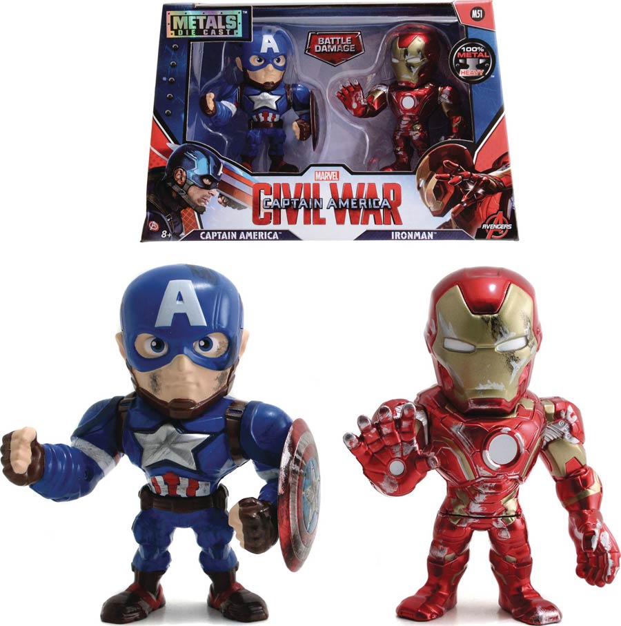 Metals Captain America Civil War 4-Inch Die-Cast Figure 2-Pack