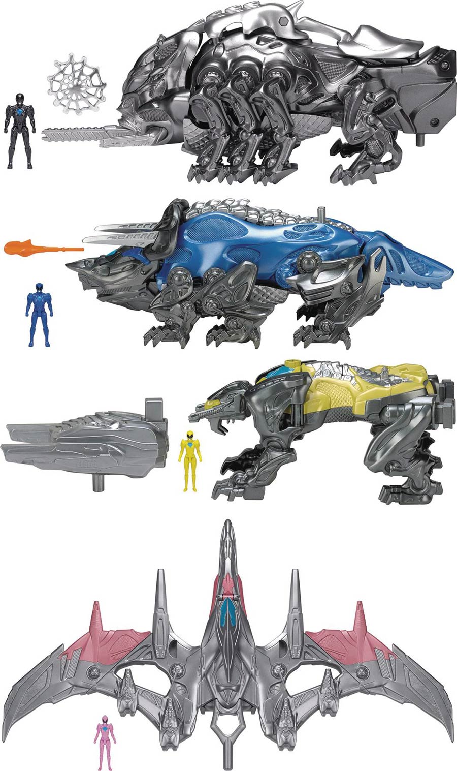 Power Rangers Movie Battle Zord With Action Figure Assortment Case