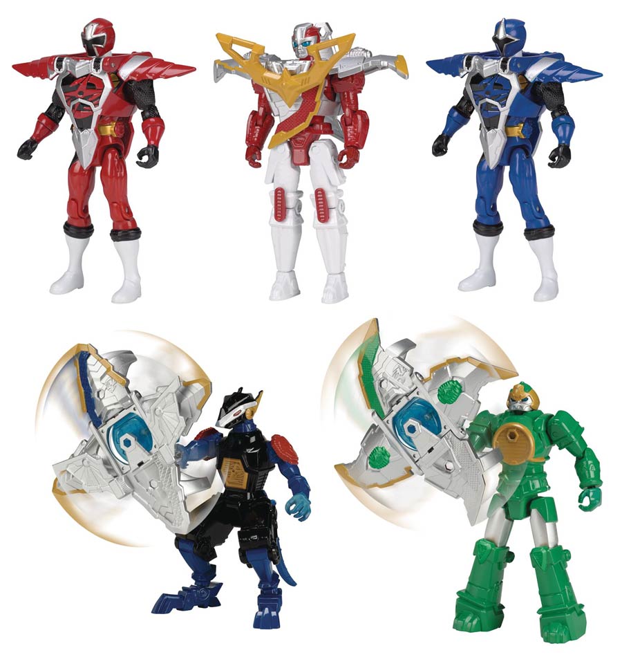 Power Rangers Ninja Steel Deluxe 5-Inch Action Figure Assortment Case
