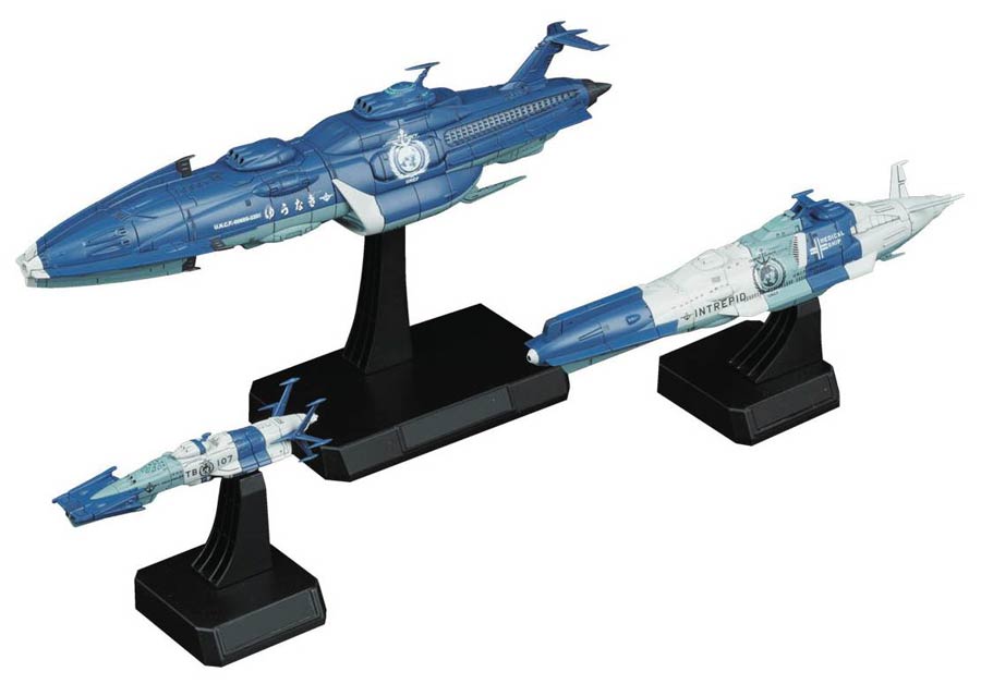 Star Blazers 2202 1/1000 Kit - U.N.C.F. Yunagi Combined Cosmo Fleet