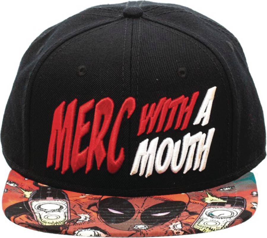 Marvel Deadpool Merc With A Mouth Snapback Hat