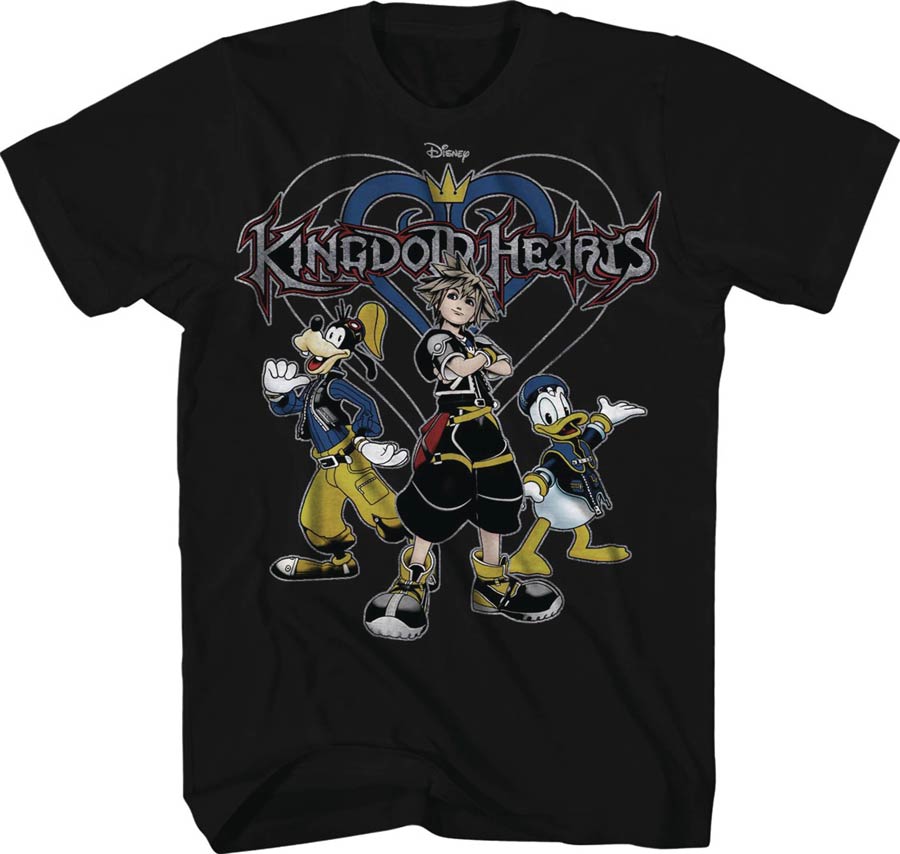 Kingdom Hearts Kingdom Rocks Black T-Shirt Large