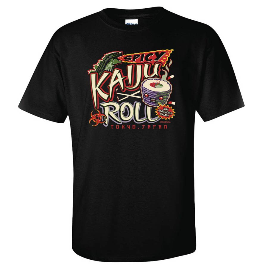 Spicy Kaiju Roll Black T-Shirt Large