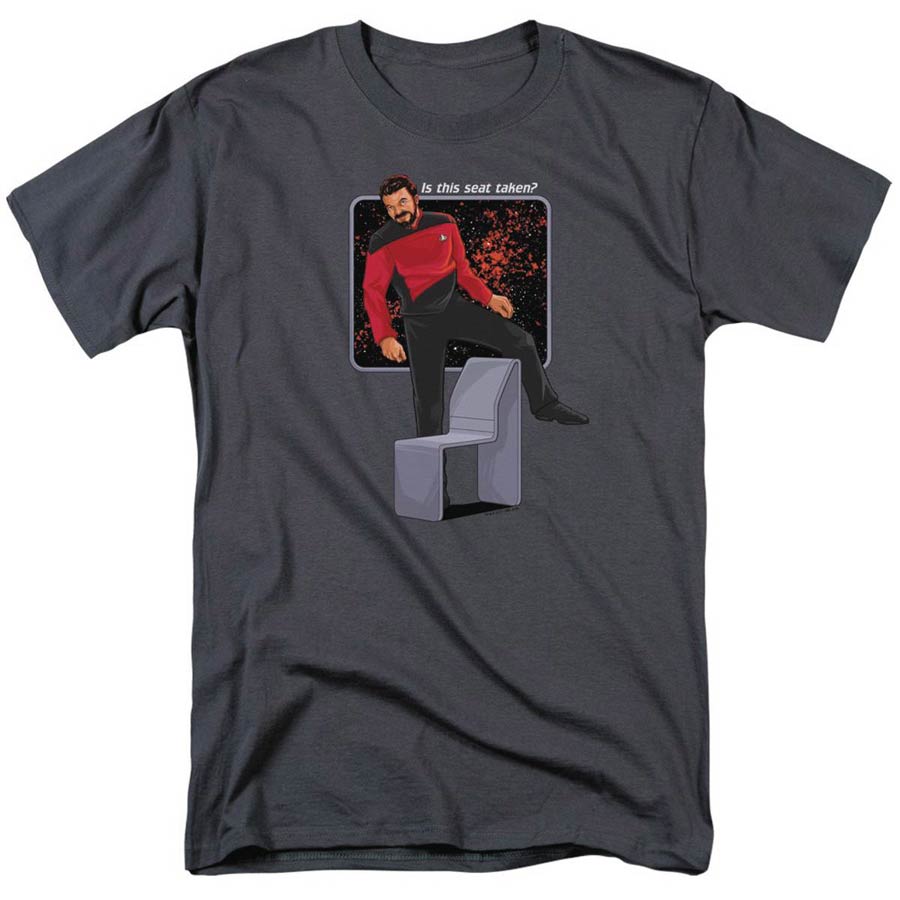 Star Trek Is This Seat Taken Charcoal T-Shirt Large
