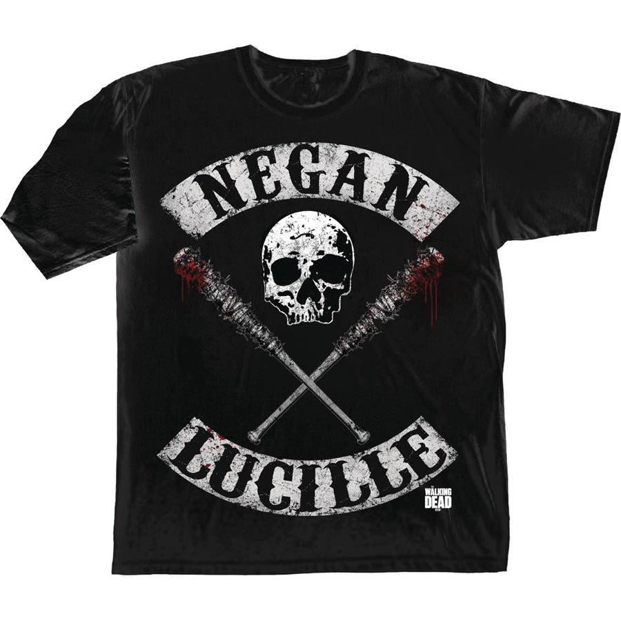 Walking Dead Negan Lucille Rockers Black T-Shirt Large