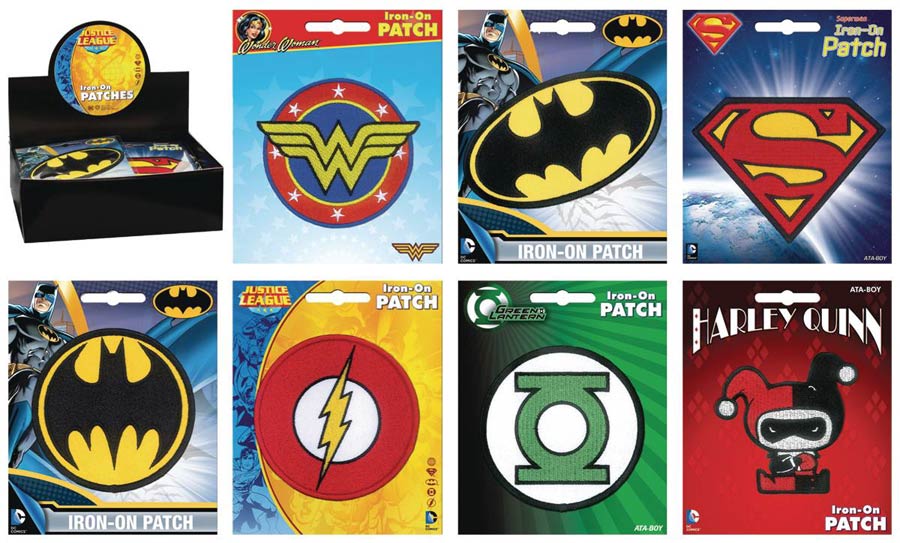 DC Comics Iron On Patch 30-Piece Assortment Case