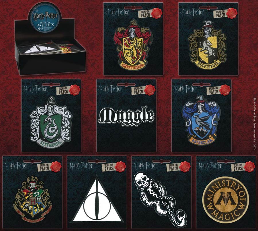 Harry Potter Iron-On Patch 30-Piece Assortment Case