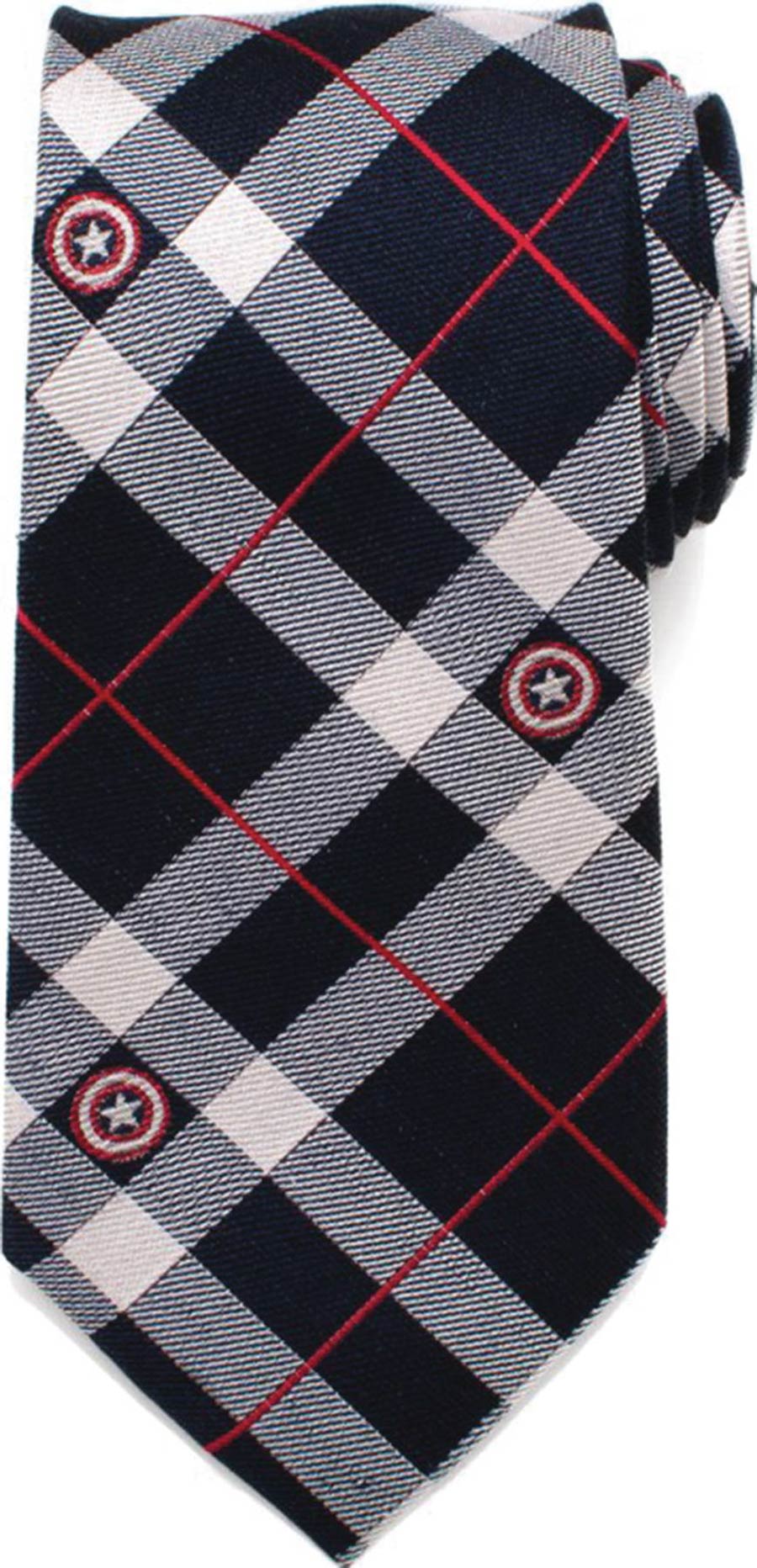 Marvel Neck Tie - Captain America Blue Plaid