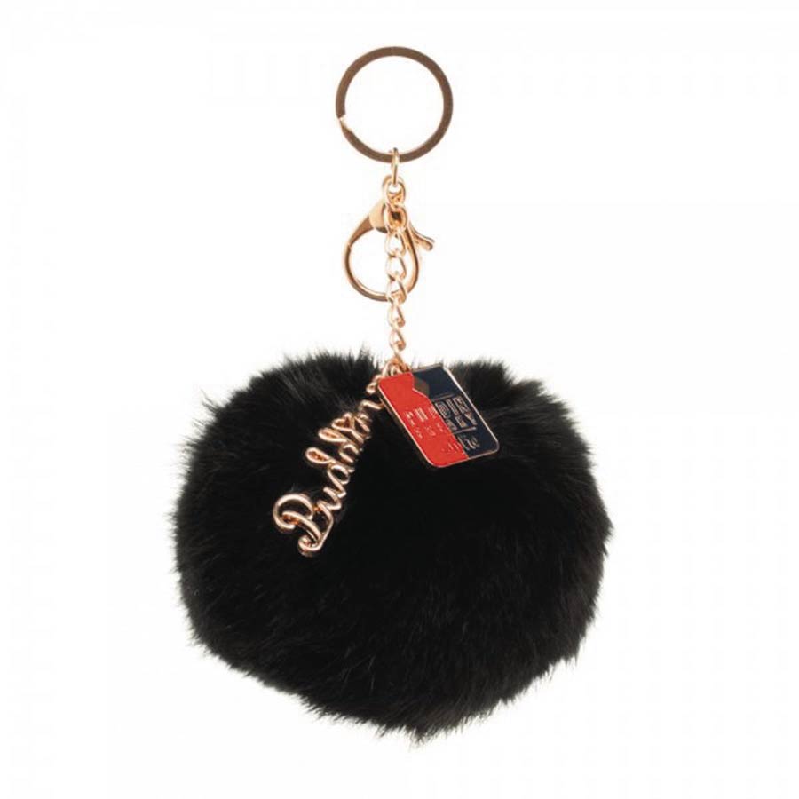 Suicide Squad Harley Quinn Furry Pom Pom Keychain Charm