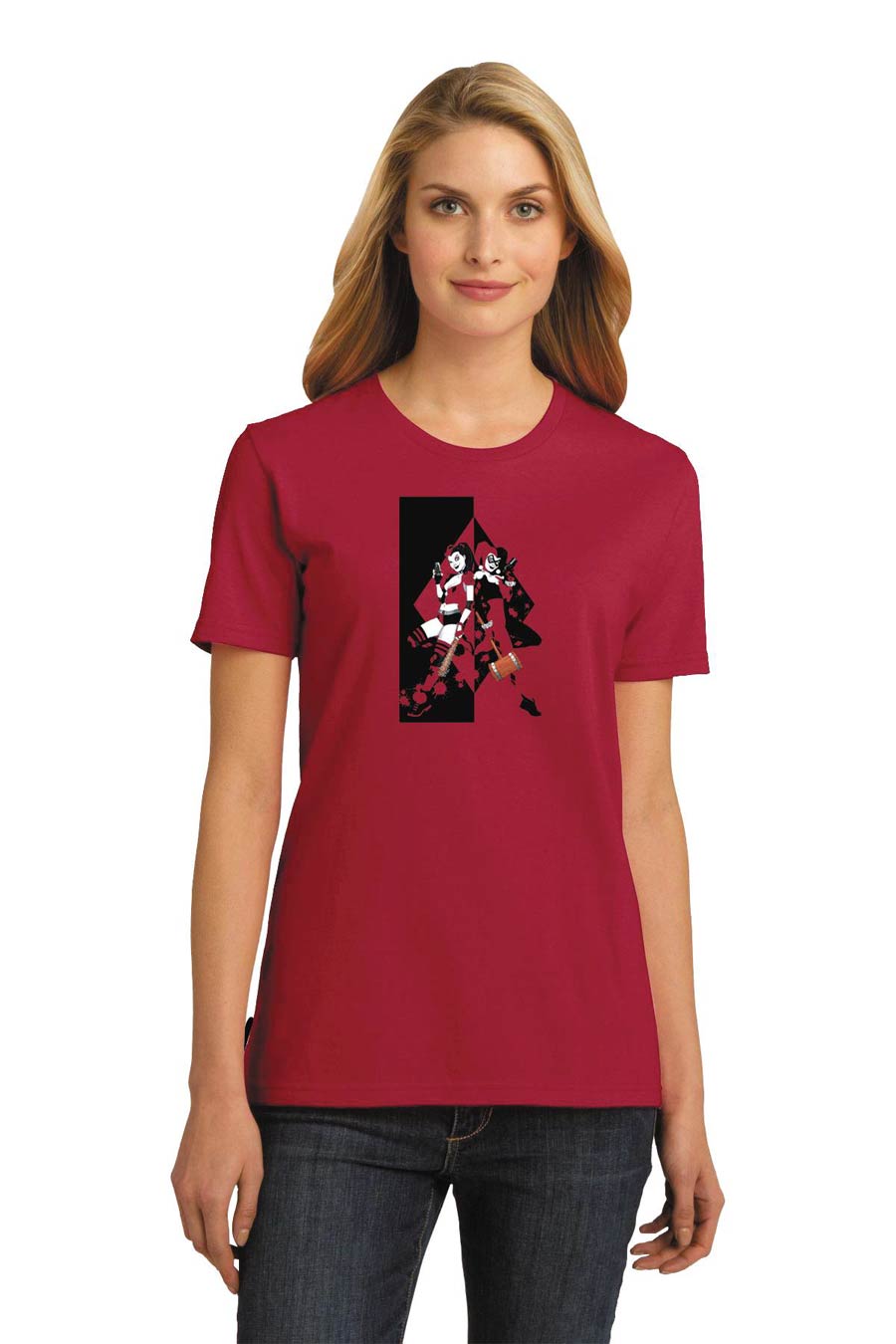 Harley Quinn Twins Womens T-Shirt Large