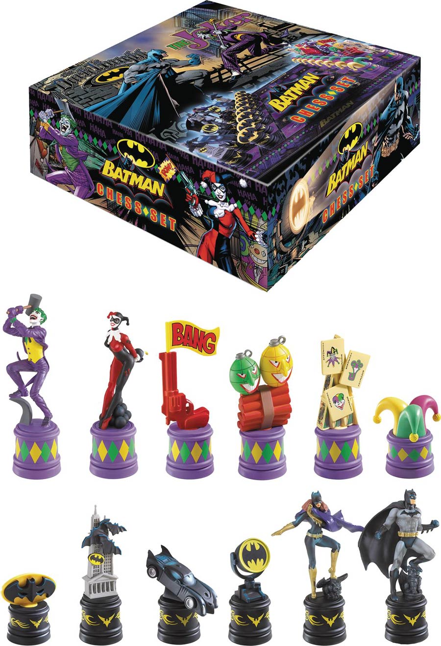 DC Comics Batman Dark Knight vs Joker Chess Set