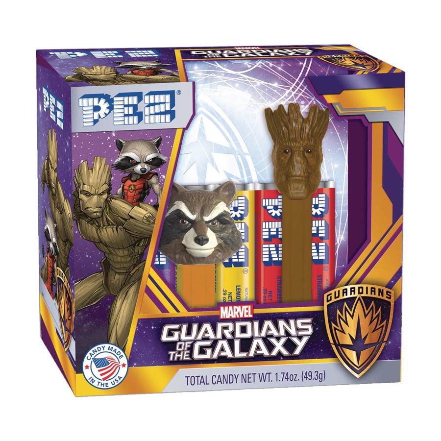 PEZ Guardians Of The Galaxy Groot And Rocket Racoon 2-Pack Blister 12-Piece Display
