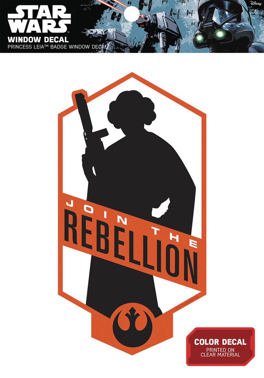 Star Wars Window Decal - Princess Leia Join The Rebellion