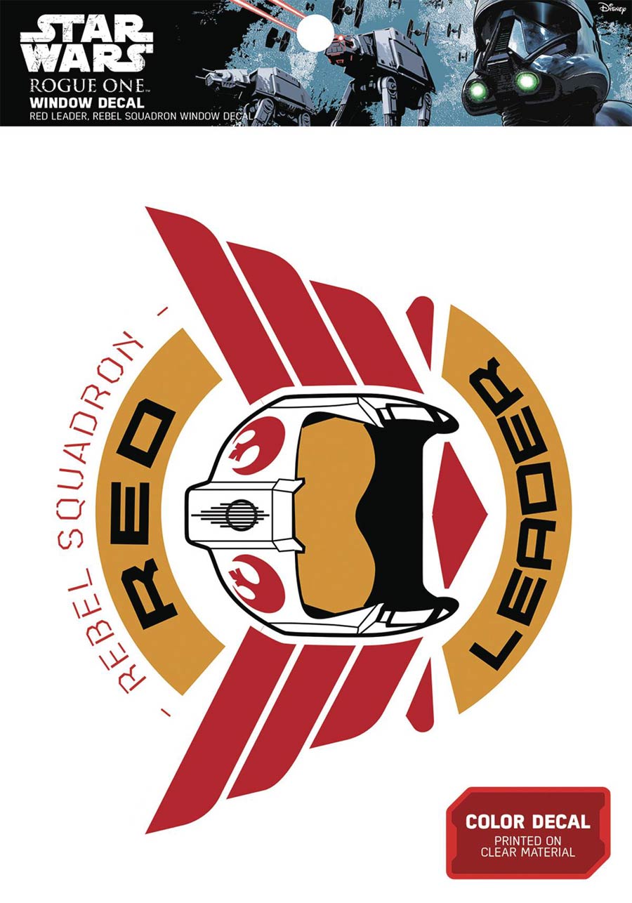 Star Wars Window Decal - Red Leader Wings Rebel Squadron