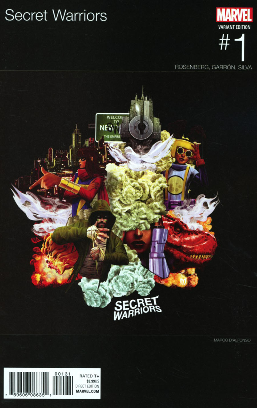 Secret Warriors Vol 2 #1 Cover B Variant Marco DAlfonso Marvel Hip-Hop Cover (Secret Empire Tie-In)