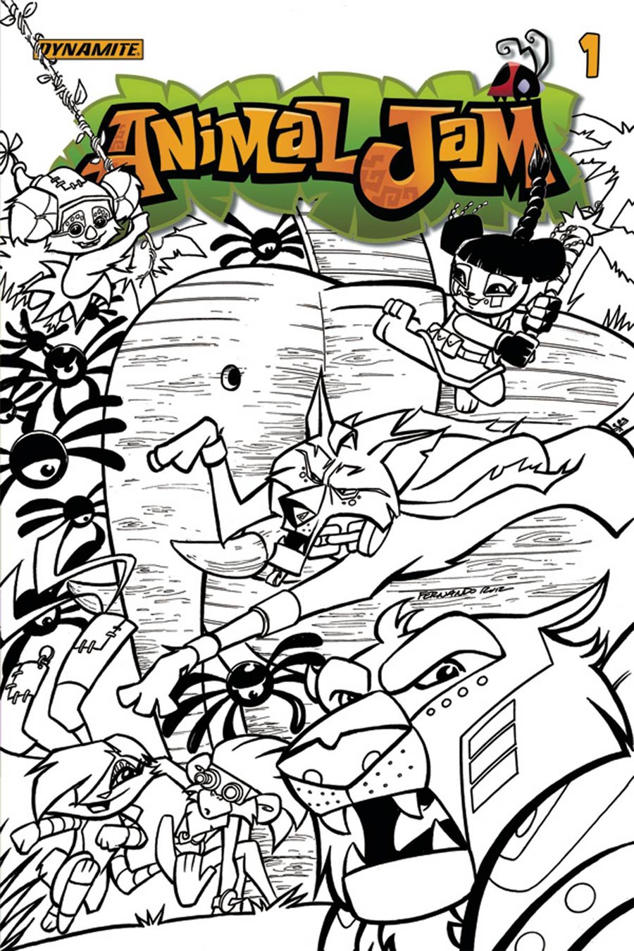 Animal Jam #1 Cover E Incentive Fernando Ruiz Black & White Cover