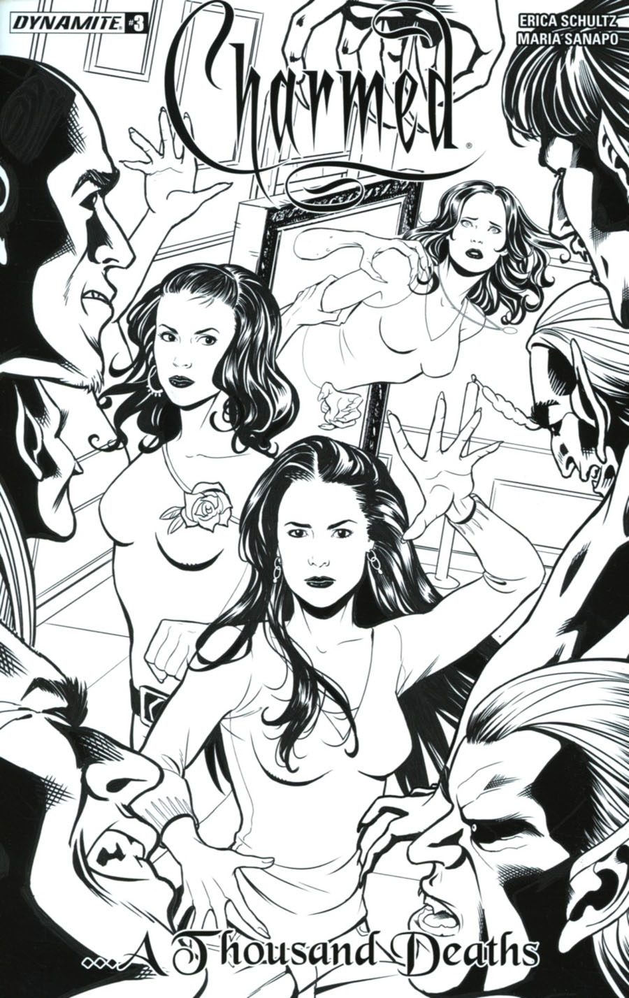 Charmed Vol 2 #3 Cover D Incentive Maria Sanapo Black & White Cover