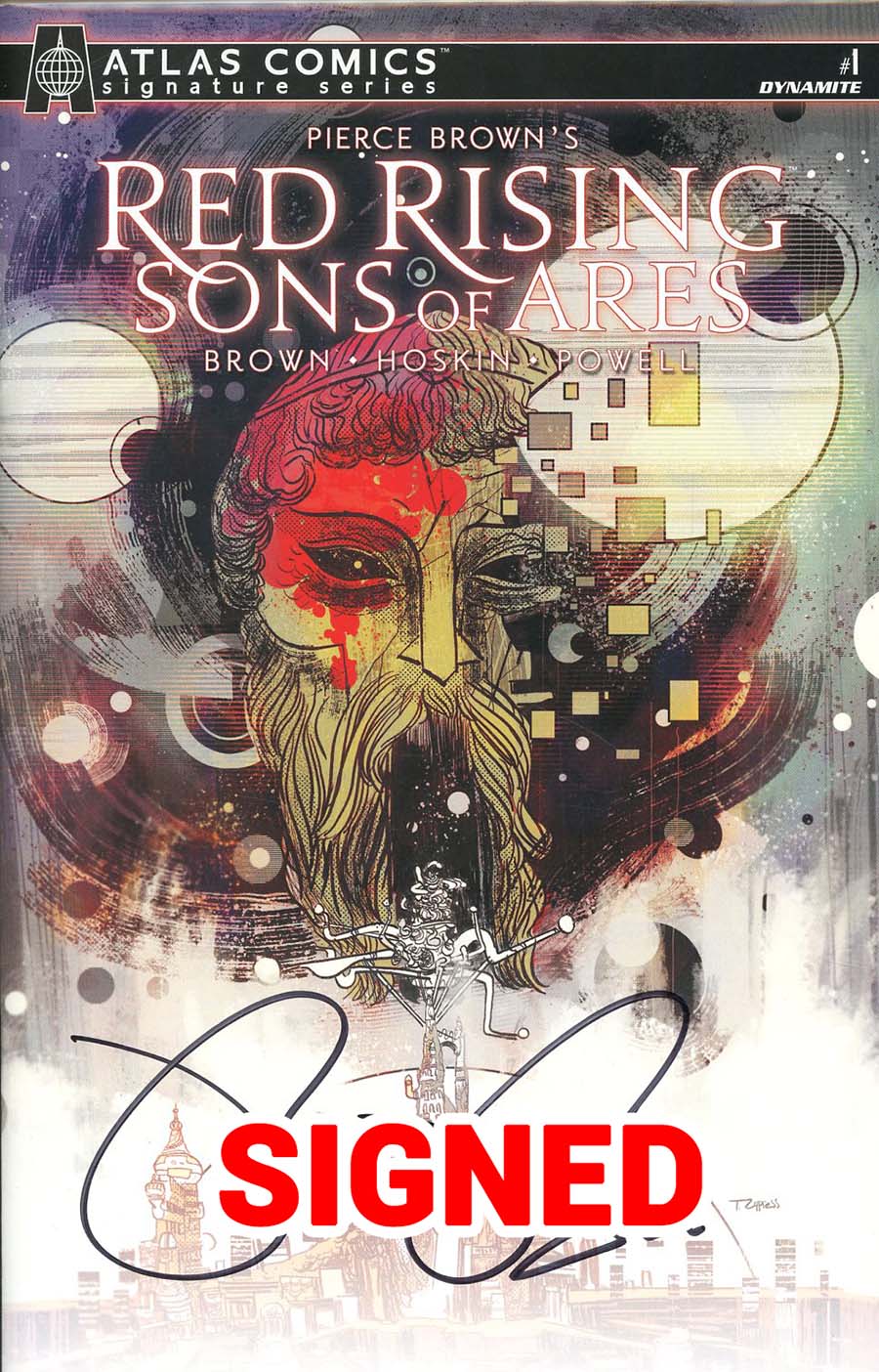 Pierce Browns Red Rising Sons Of Ares #1 Cover E Atlas Comics Signature Series Signed By Pierce Brown