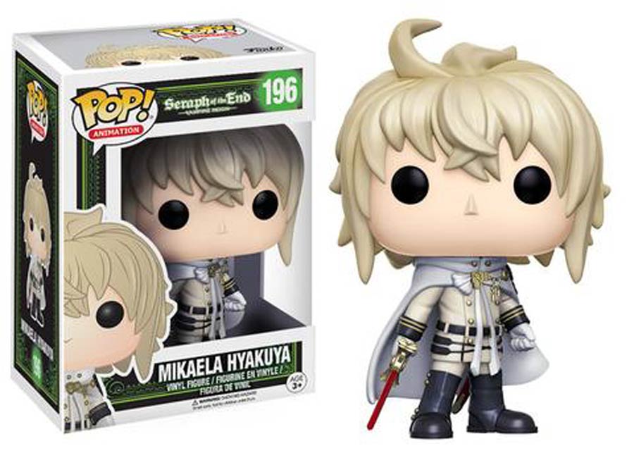 POP Animation 196 Seraph Of The End Mikaela Hyakuya Vinyl Figure