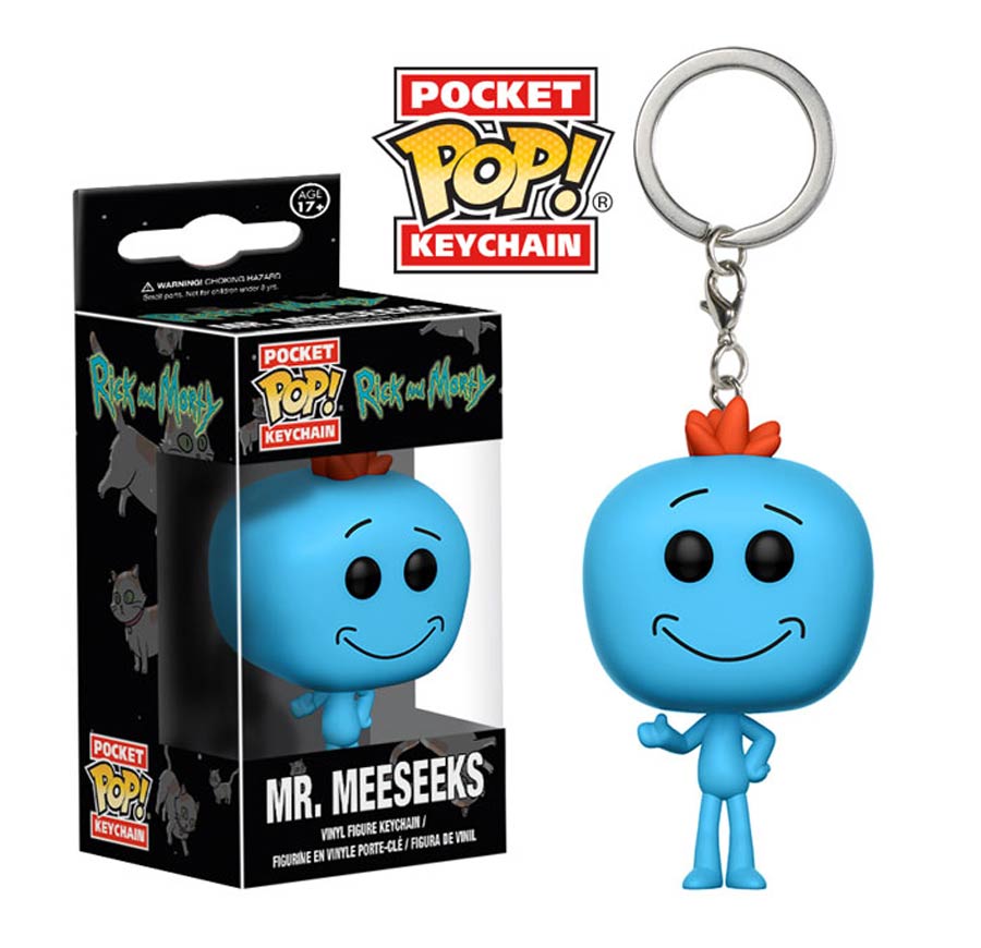 POP Rick And Morty Mr Meeseeks Vinyl Figure Pocket Keychain