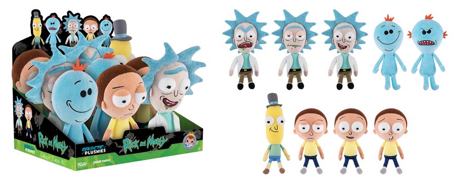 Rick And Morty 7-Inch Plush 9-piece Assortment Case