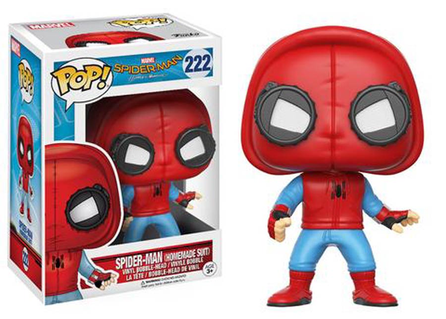 POP Marvel 222 Spider-Man Homecoming Spider-Man Homemade Suit Vinyl Bobble Head