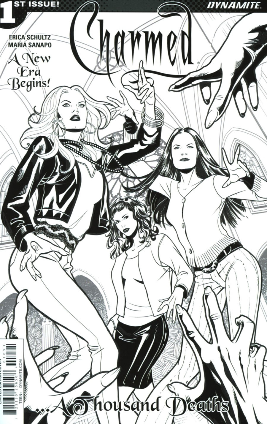 Charmed Vol 2 #1 Cover I Incentive Maria Sanapo Black & White Cover