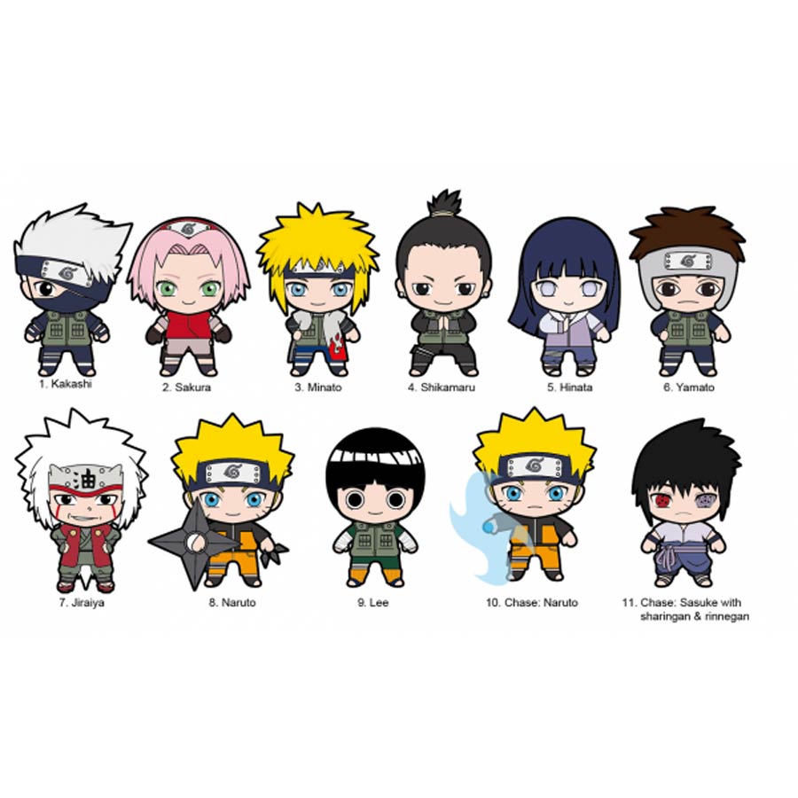 Naruto Shippuden Series 1 3D Foam Collectible Keyring Blind Mystery Box