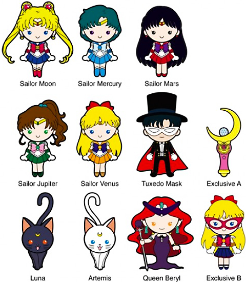 Sailor Moon Series 1 3D Foam Collectible Keyring Blind Mystery Box