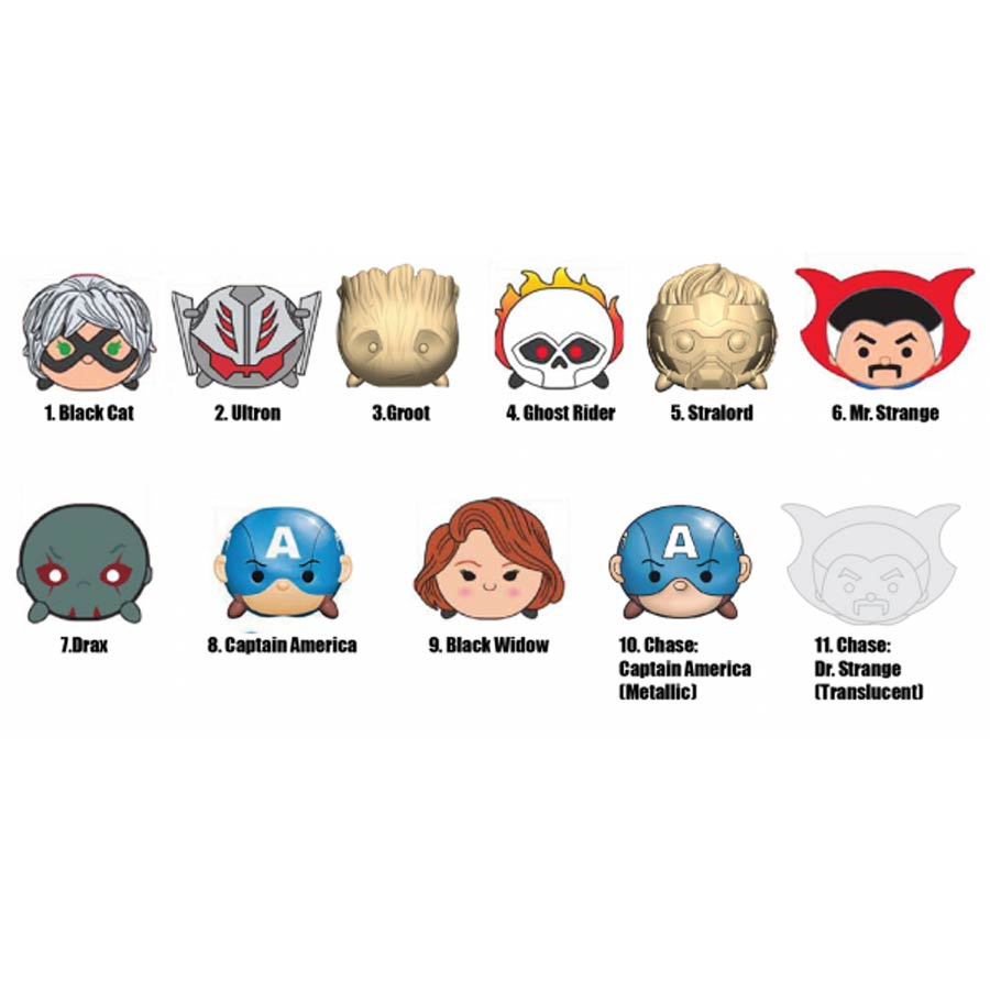 Marvel TSUM TSUM Series 1 3D Foam Collectible Keyring Blind Mystery Box