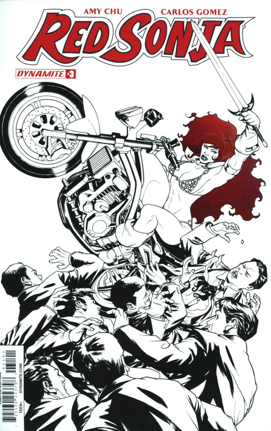 Red Sonja Vol 7 #3 Cover J Incentive Mike McKone Spot Color Cover