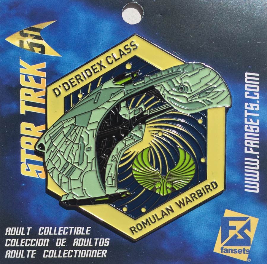 Star Trek Micro Fleet Enamel Pin - DDeridex Class Romulan Warbird