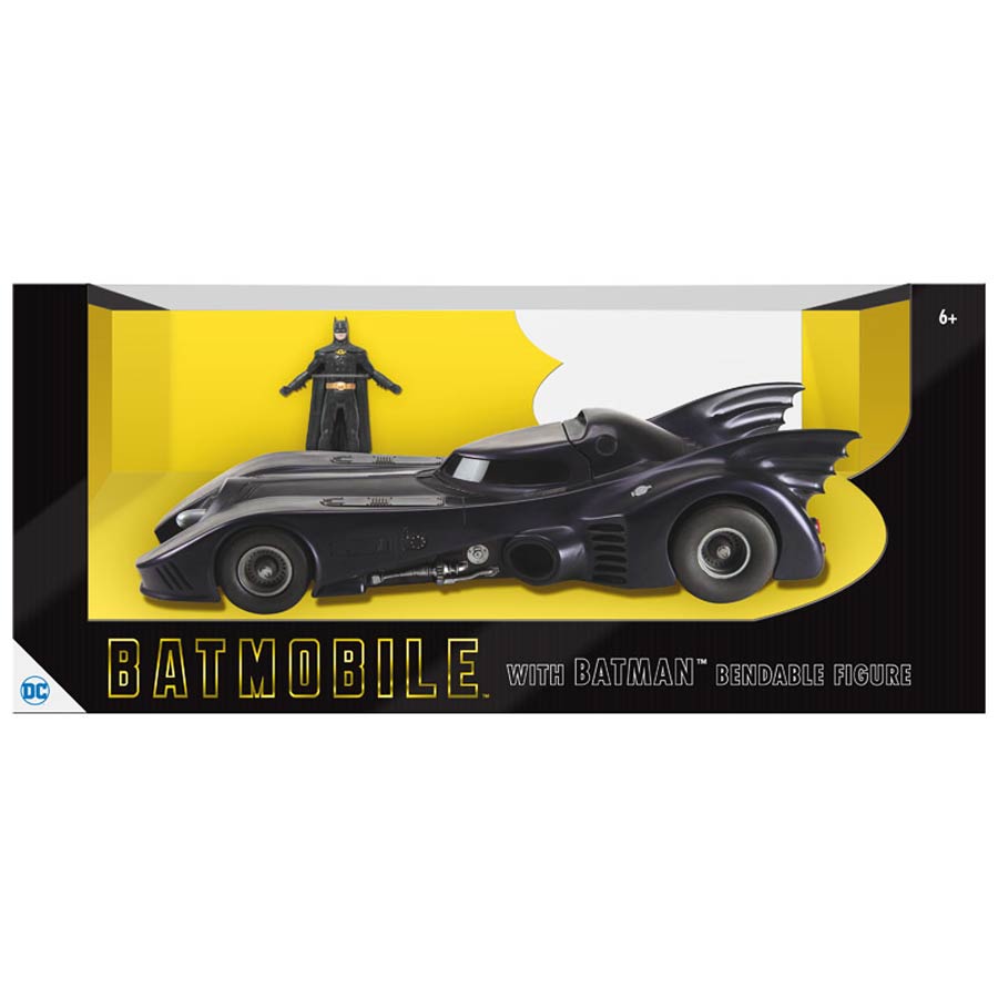 Batman 1989 Batman And The Batmobile 3-inch 2-Pack Bendable Figure